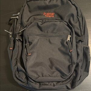 Jansport Black Backpack with Red Accents
